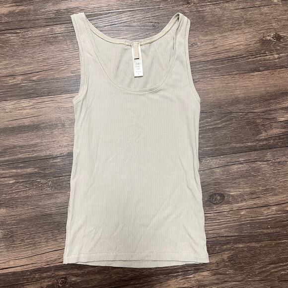 SKIMS Tops - SKIMS Soft Lounge Cotton Ribbed Tank Spearmint Green Modal Stretch S Clean Girl